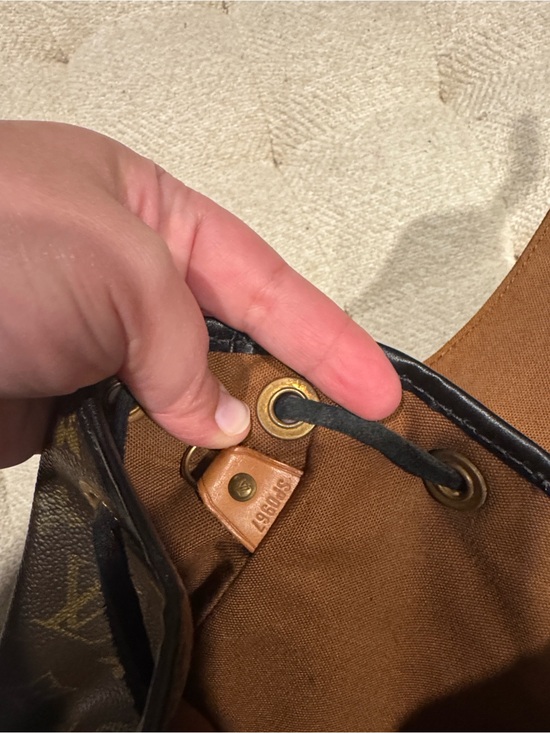 Revamped Louis Vuitton Monogram Drawstring Backpack by Vintage Boho Bags